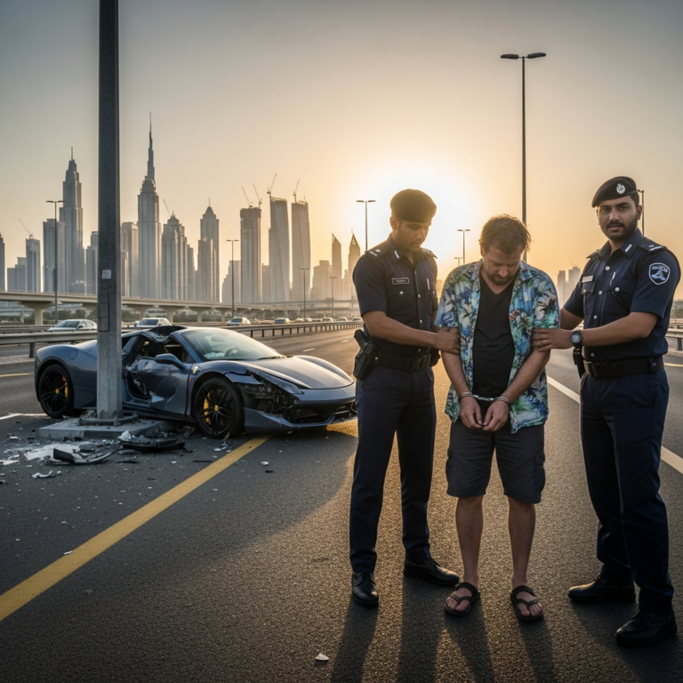 Illustration for: Tourist Arrested for Reckless Driving in Dubai