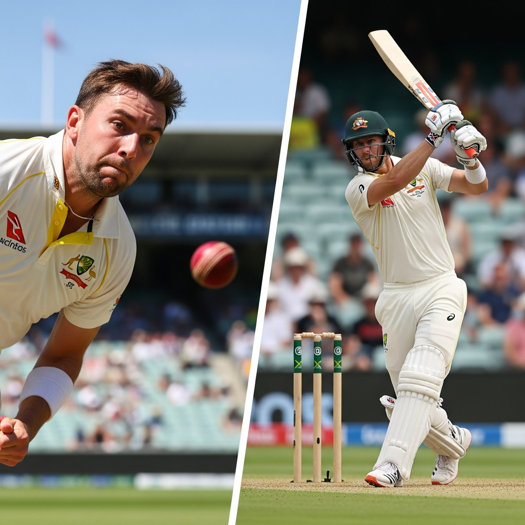 Illustration for: Starc Shines in Ashes: Batting & Bowling Brilliance