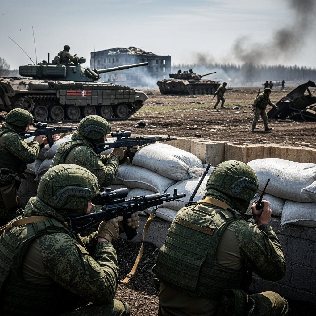 Illustration for: Russian Forces Thwart Ukrainian Counterattack