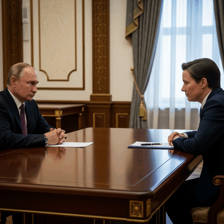 Illustration for: Putin and US Envoy Discuss Ukraine in Moscow
