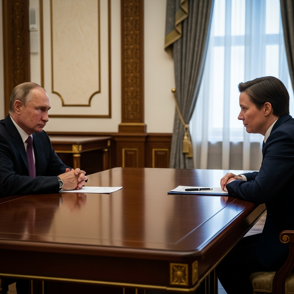Illustration for: Putin and US Envoy Discuss Ukraine in Moscow