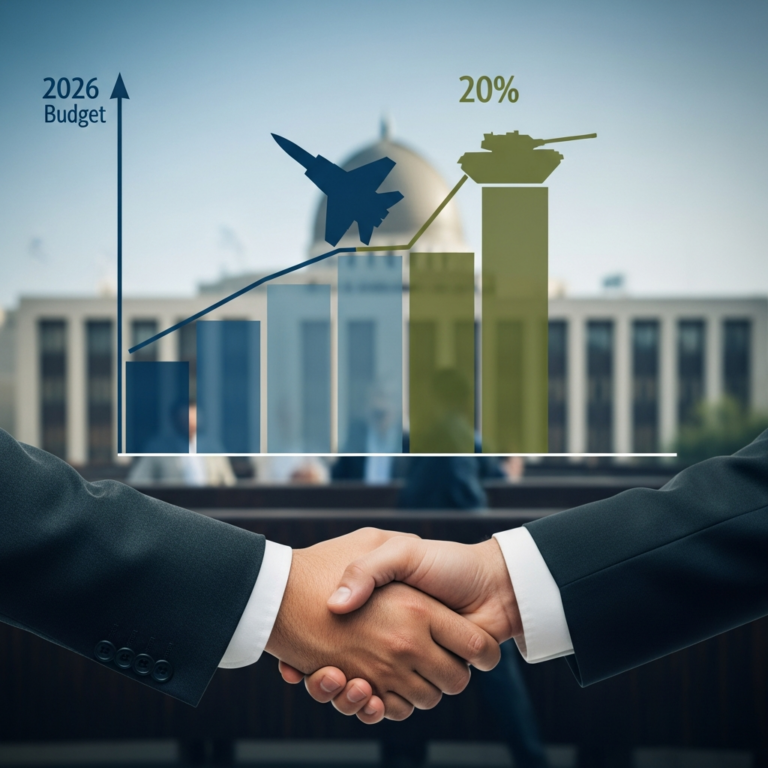 Illustration for: Israel Approves 2026 State Budget with Defense Focus