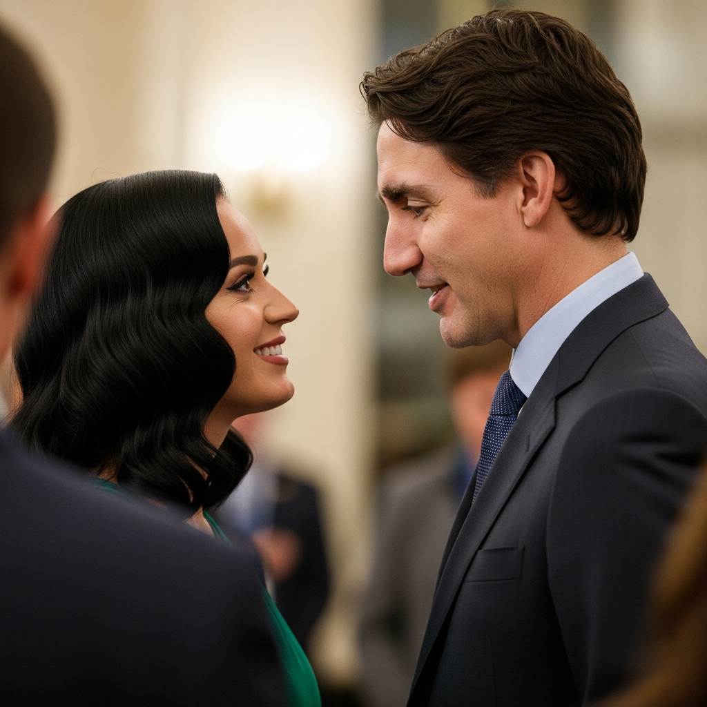 Illustration for: Katy Perry Confirms Romance with Justin Trudeau