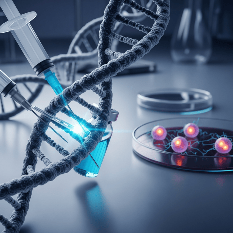 Illustration for: Gene Therapy Offers New Hope for SCID Treatment