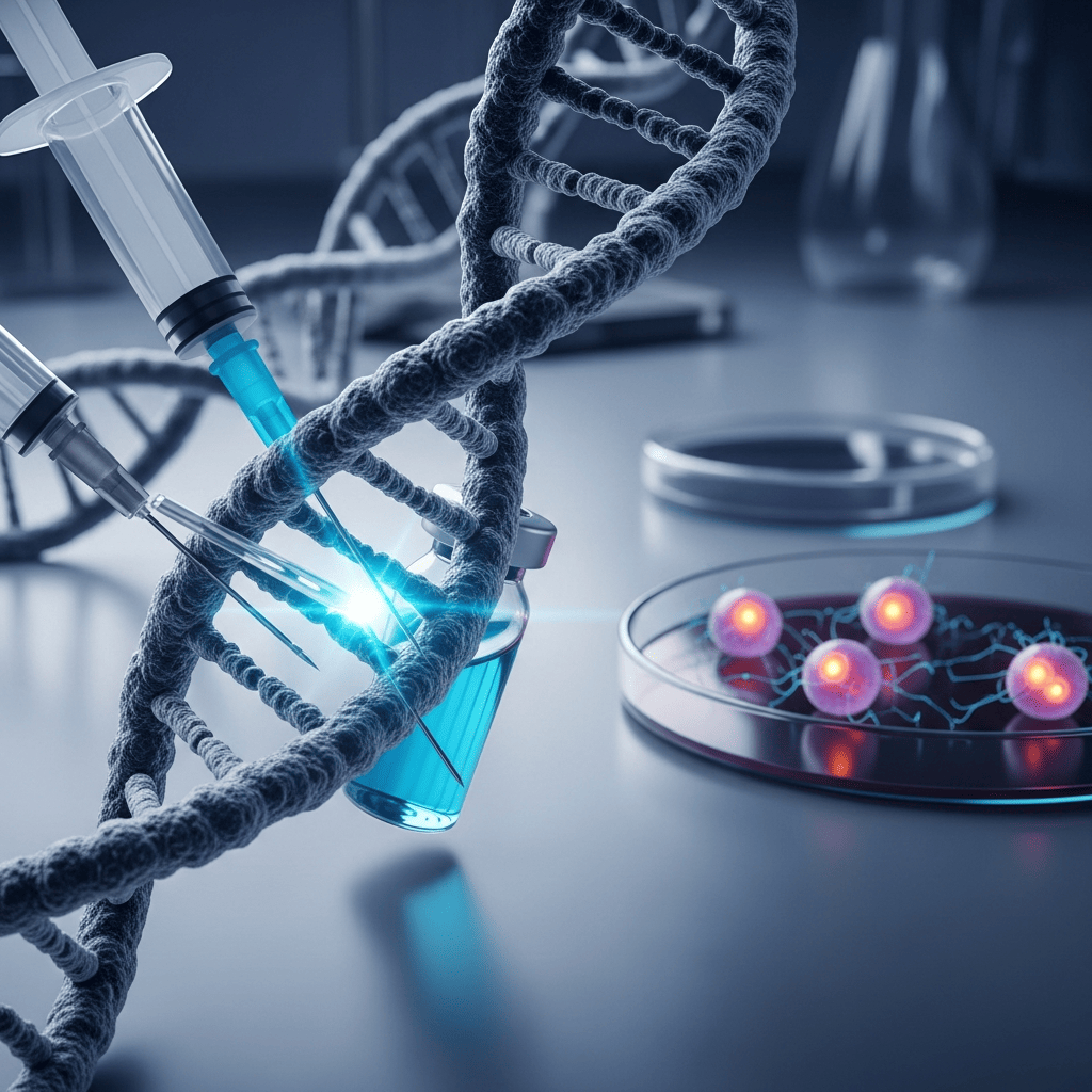 Illustration for: Gene Therapy Offers New Hope for SCID Treatment