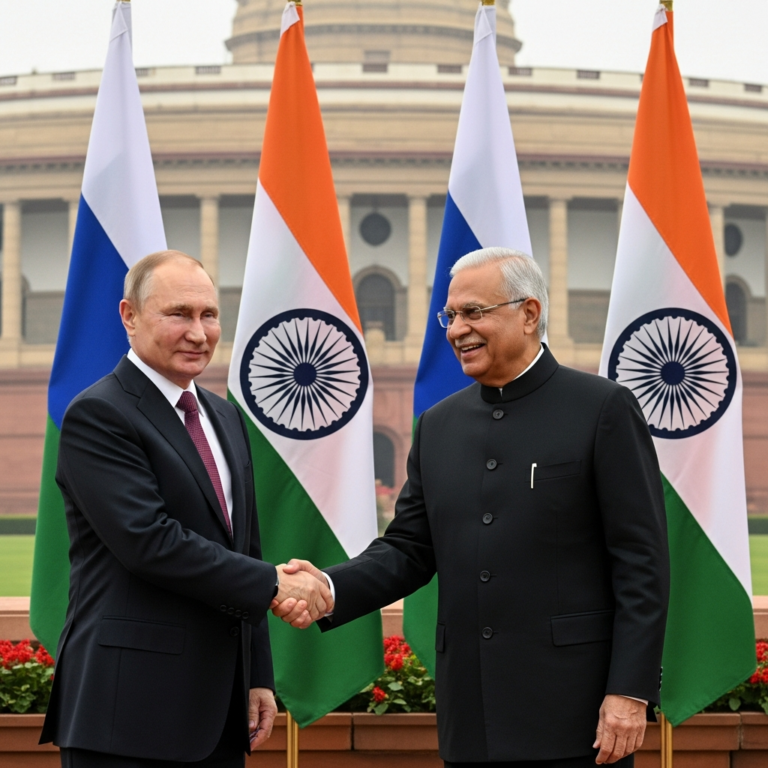 Illustration for: Putin's Two-Day Visit to India