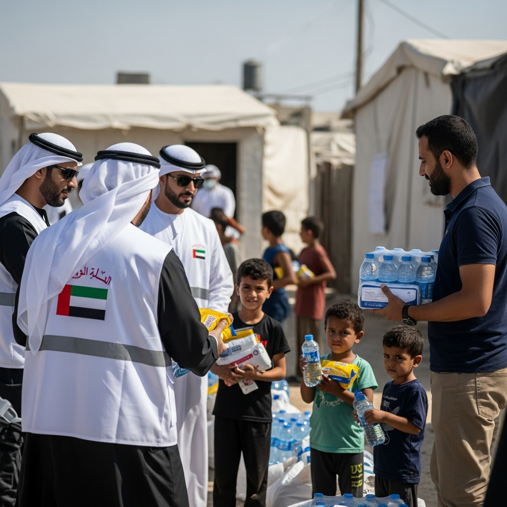 Illustration for: UAE's Vital Humanitarian Efforts in Gaza