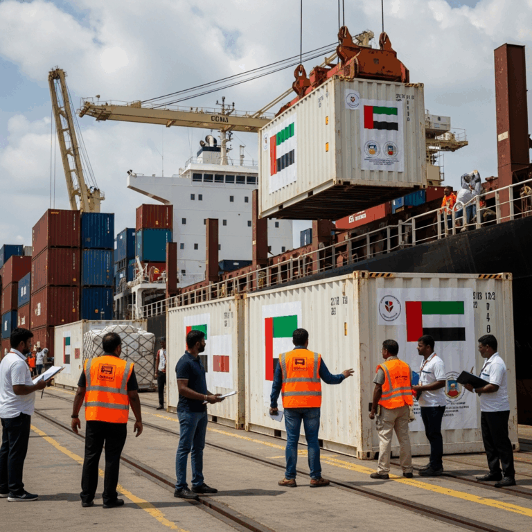 Illustration for: UAE Launches Swift Aid for Sri Lanka Flood Crisis