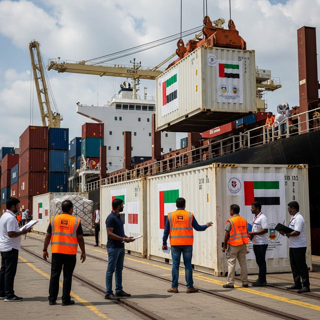Illustration for: UAE Launches Swift Aid for Sri Lanka Flood Crisis