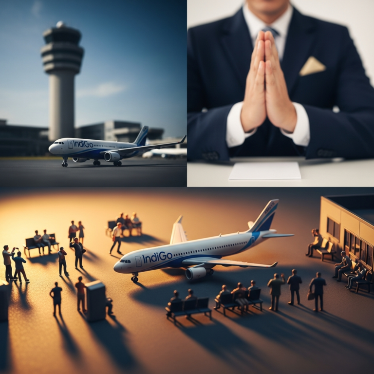 Illustration for: IndiGo Flight Cancellations: Causes and Apology