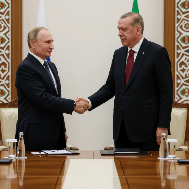 Illustration for: Putin to Meet Erdoğan at Ashgabat Forum
