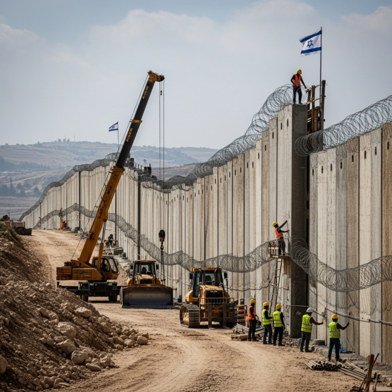 Illustration for: Israel Announces Border Wall Expansion