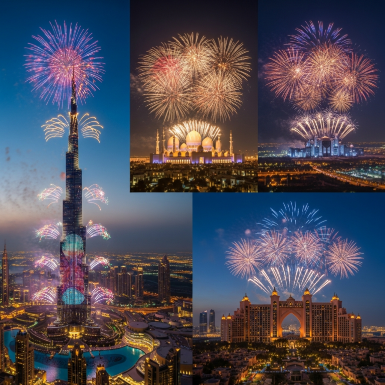 Illustration for: Top Fireworks Spots in UAE for New Year's Eve 2026