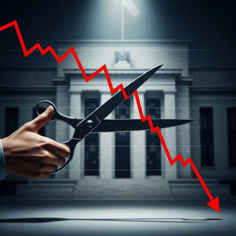 Illustration for: US Federal Reserve Cuts Interest Rates Again