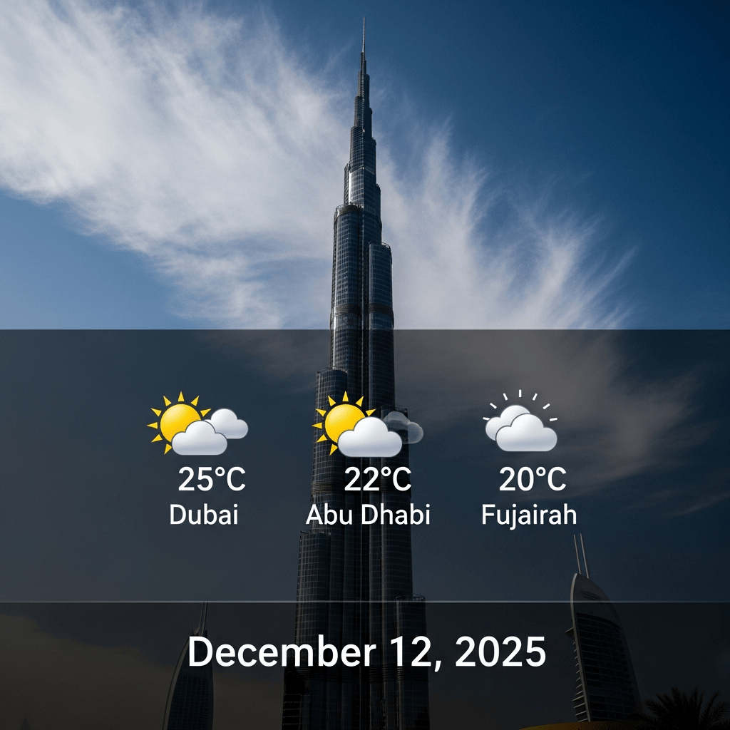 Illustration for: UAE Weather Forecast: December 12, 2025