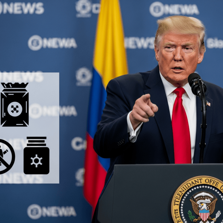 Illustration for: Trump Warns Colombia About Drug Trafficking