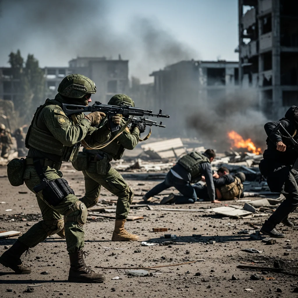 Illustration for: Russian Forces Destroy Terrorist Groups