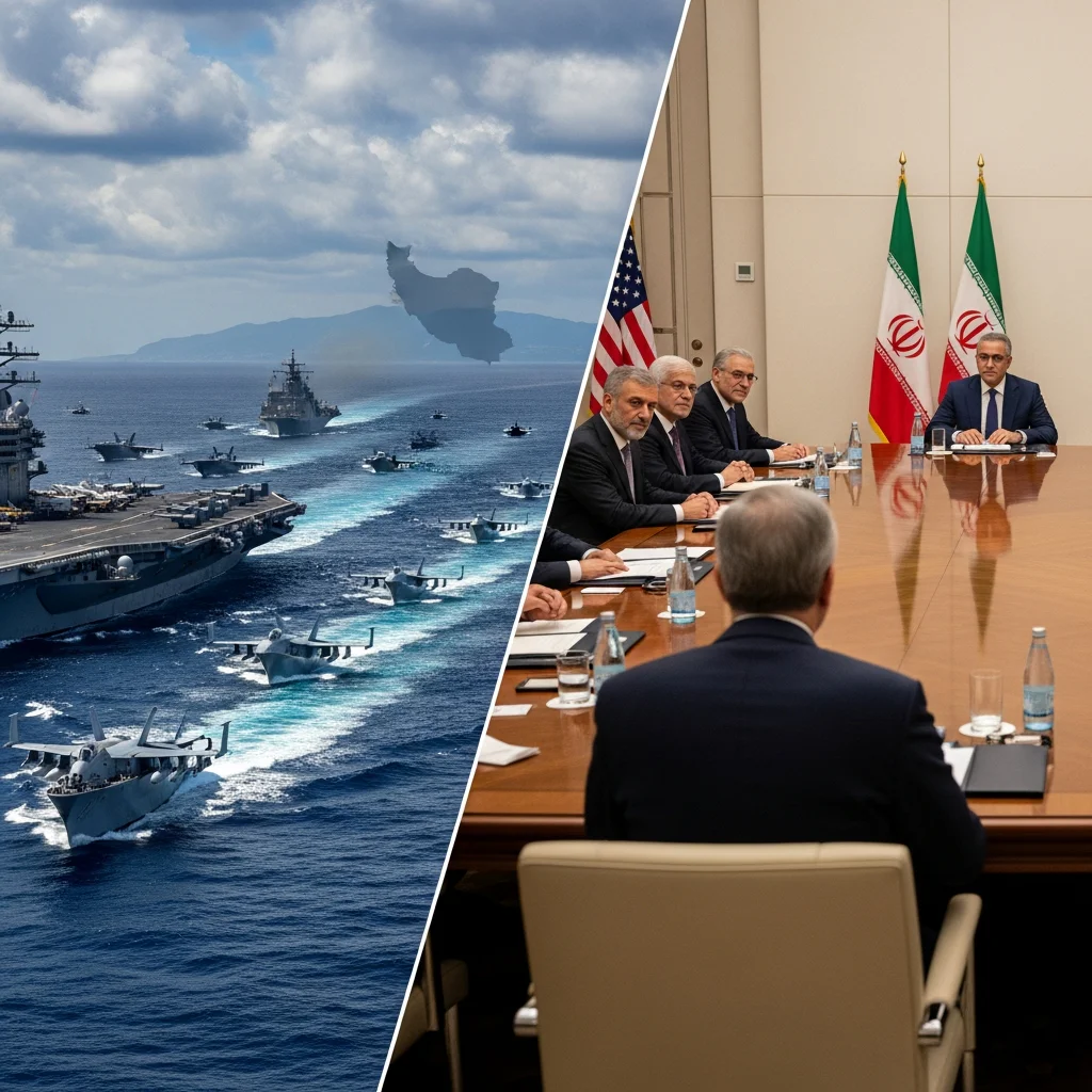 Illustration for: US-Iran Tensions: Naval Blockade and Negotiations