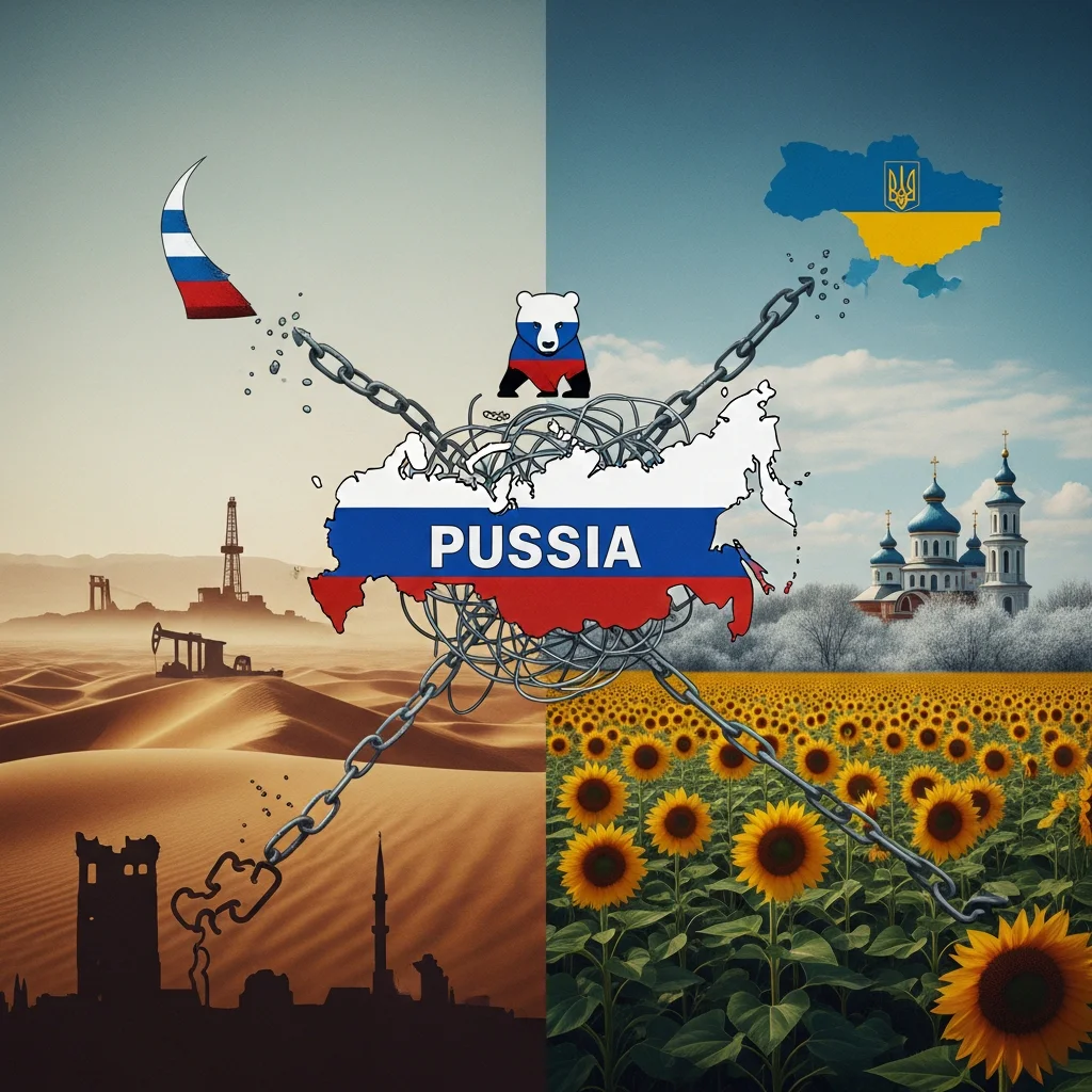 Illustration for: Russia's Stance on Middle East and Ukraine Agreements