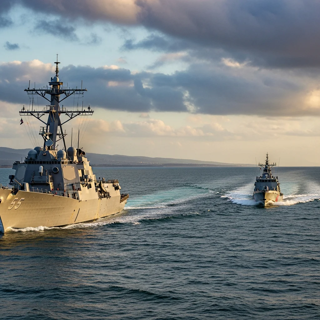 Illustration for: Tensions Rise Over Strait of Hormuz and US-Iran Relations