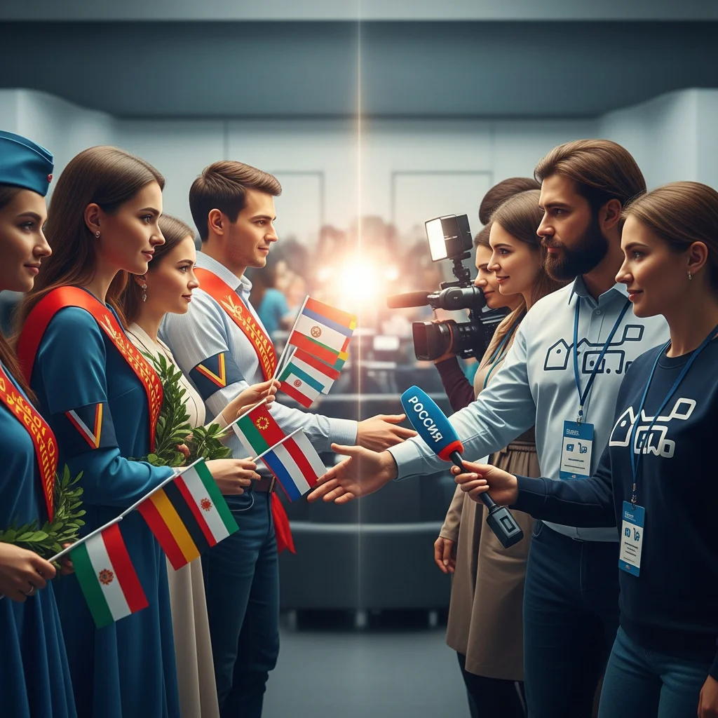 Illustration for: Victory Volunteers and Russian Media Unite