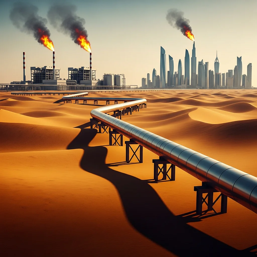 Illustration for: Middle East's Growing Reliance on Gas