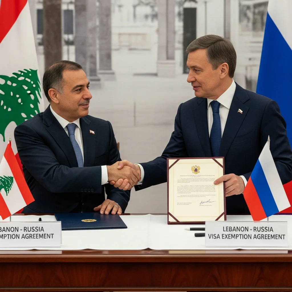 Illustration for: Lebanon and Russia Sign Visa Exemption Agreement