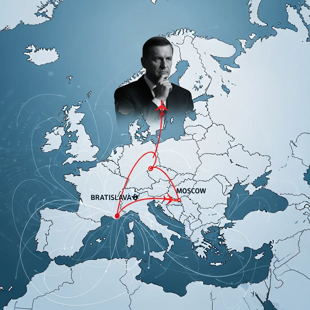 Illustration for: Slovak PM's Travel Plans to Russia Face Airspace Challenges